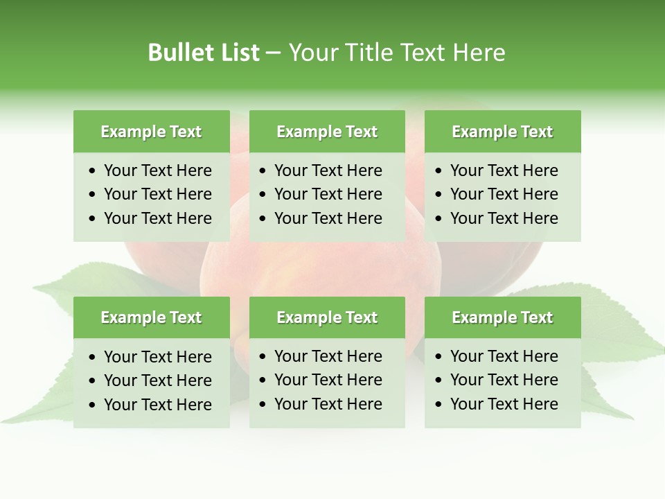 Waterdrop Vegetarian Food PowerPoint Template
