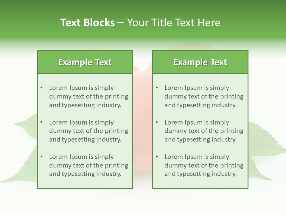 Waterdrop Vegetarian Food PowerPoint Template
