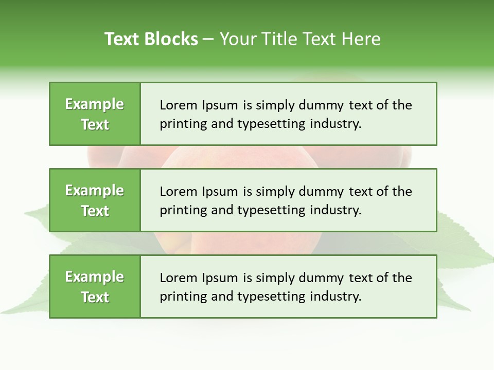 Waterdrop Vegetarian Food PowerPoint Template