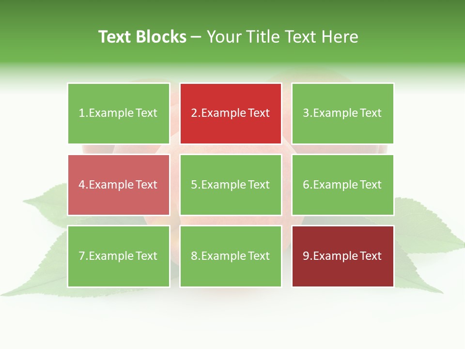 Waterdrop Vegetarian Food PowerPoint Template
