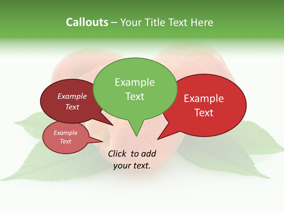 Waterdrop Vegetarian Food PowerPoint Template