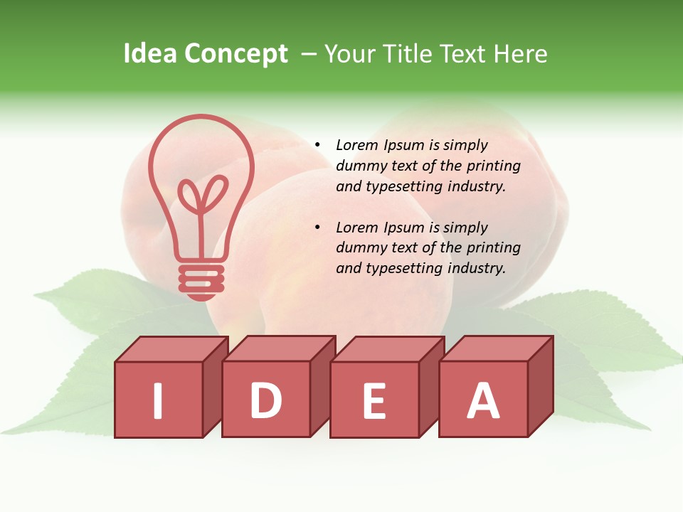 Waterdrop Vegetarian Food PowerPoint Template