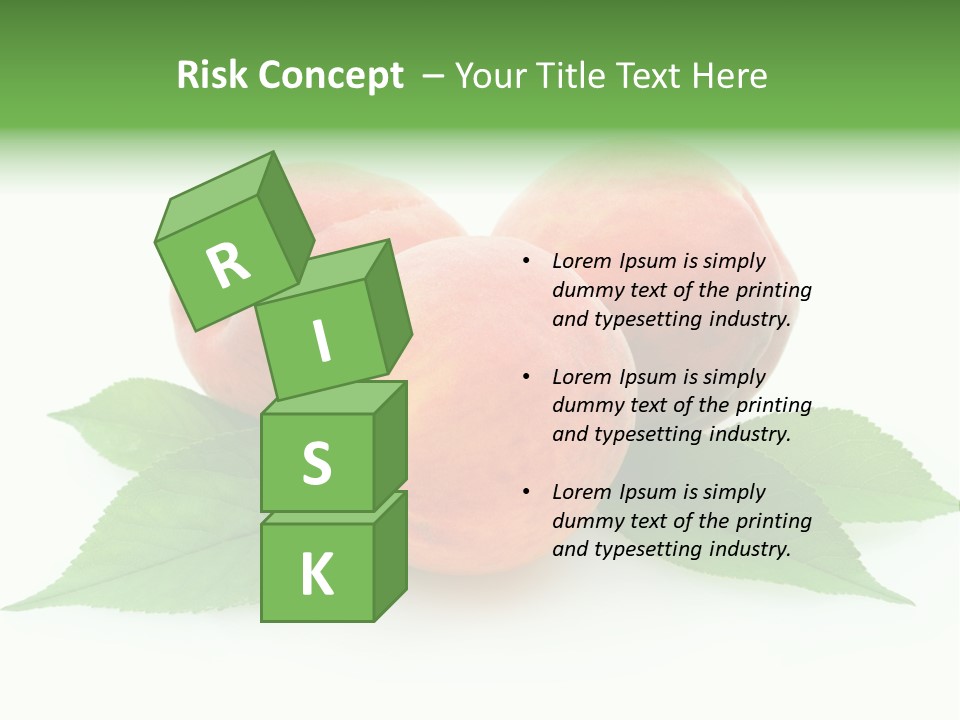 Waterdrop Vegetarian Food PowerPoint Template