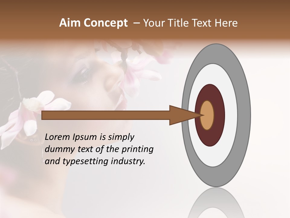 Health Natural Girl PowerPoint Template