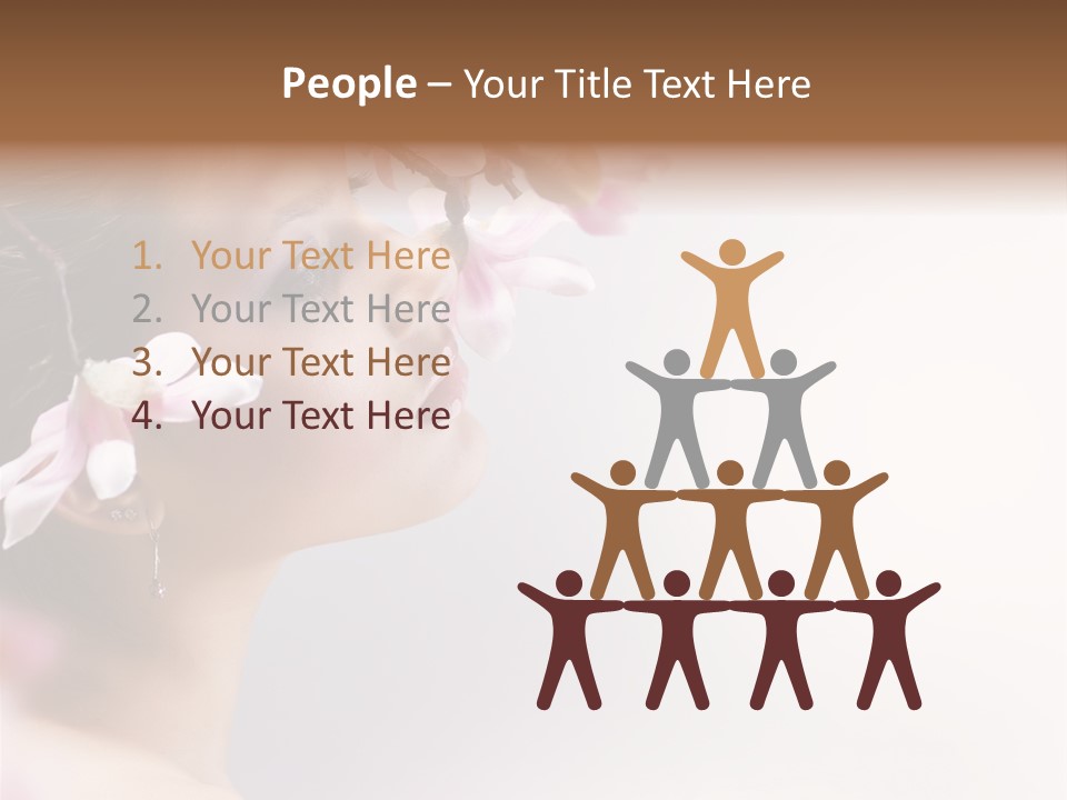 Health Natural Girl PowerPoint Template