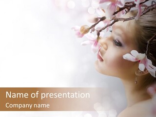 Healthy Caucasian Expression PowerPoint Template