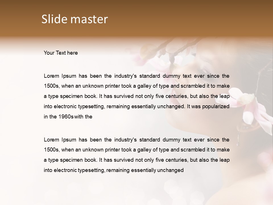 Healthy Caucasian Expression PowerPoint Template