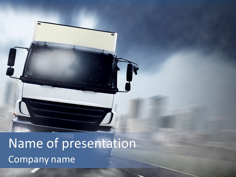 Toll Transport Itinerary PowerPoint Template