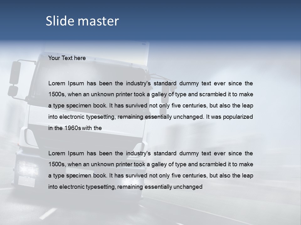 Toll Transport Itinerary PowerPoint Template