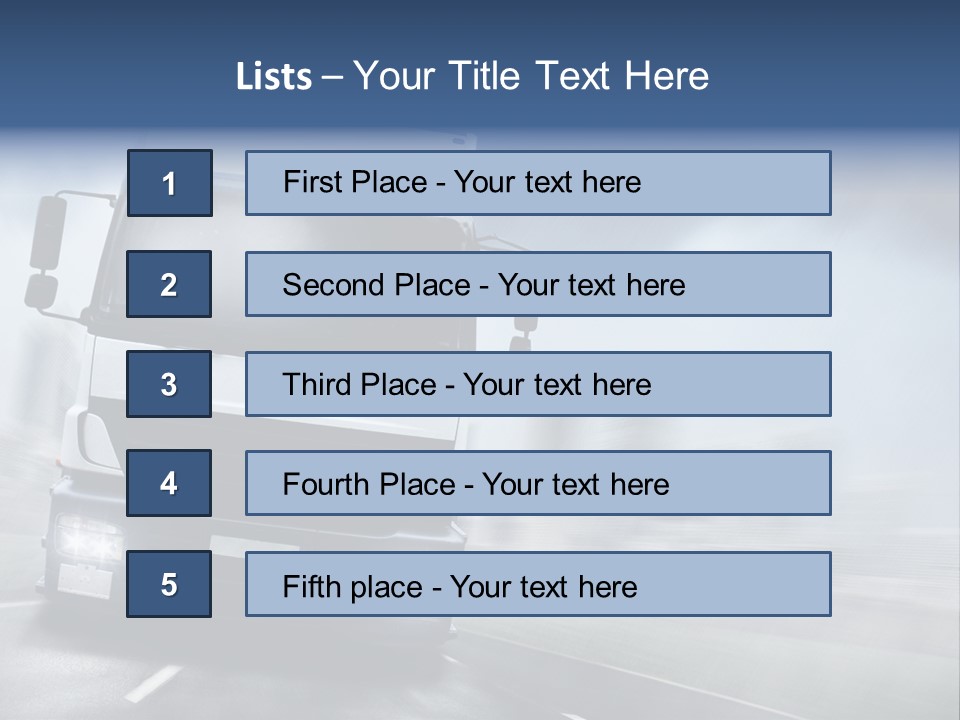 Toll Transport Itinerary PowerPoint Template