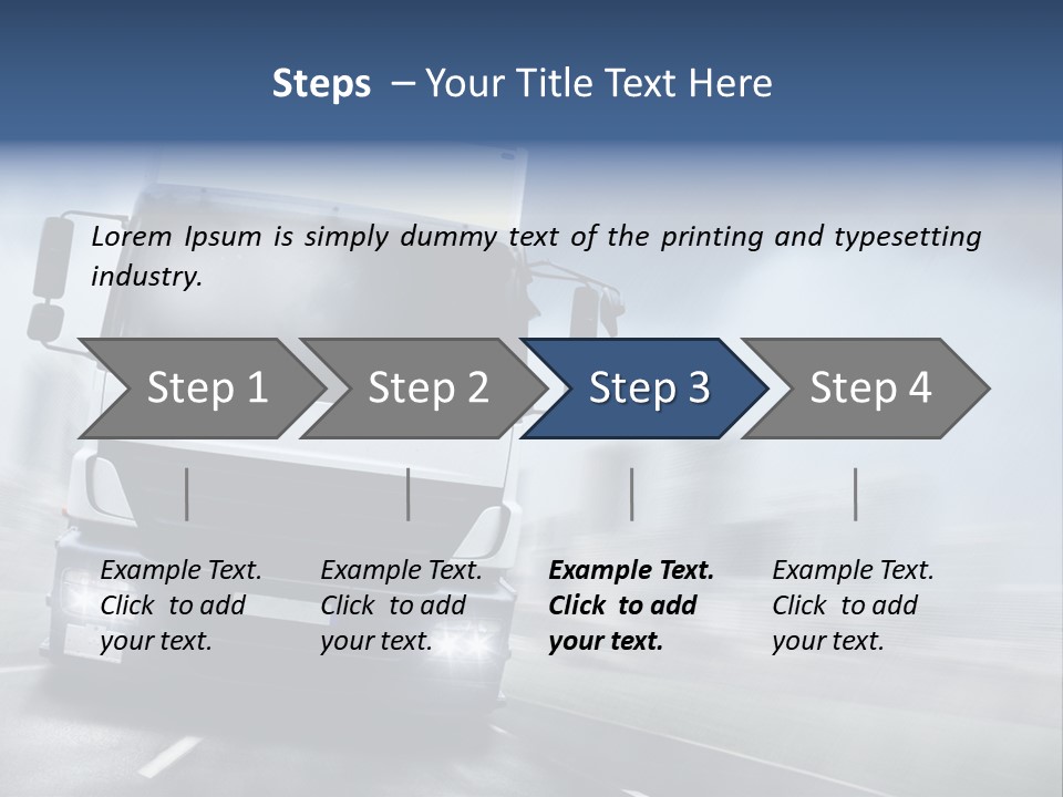 Toll Transport Itinerary PowerPoint Template