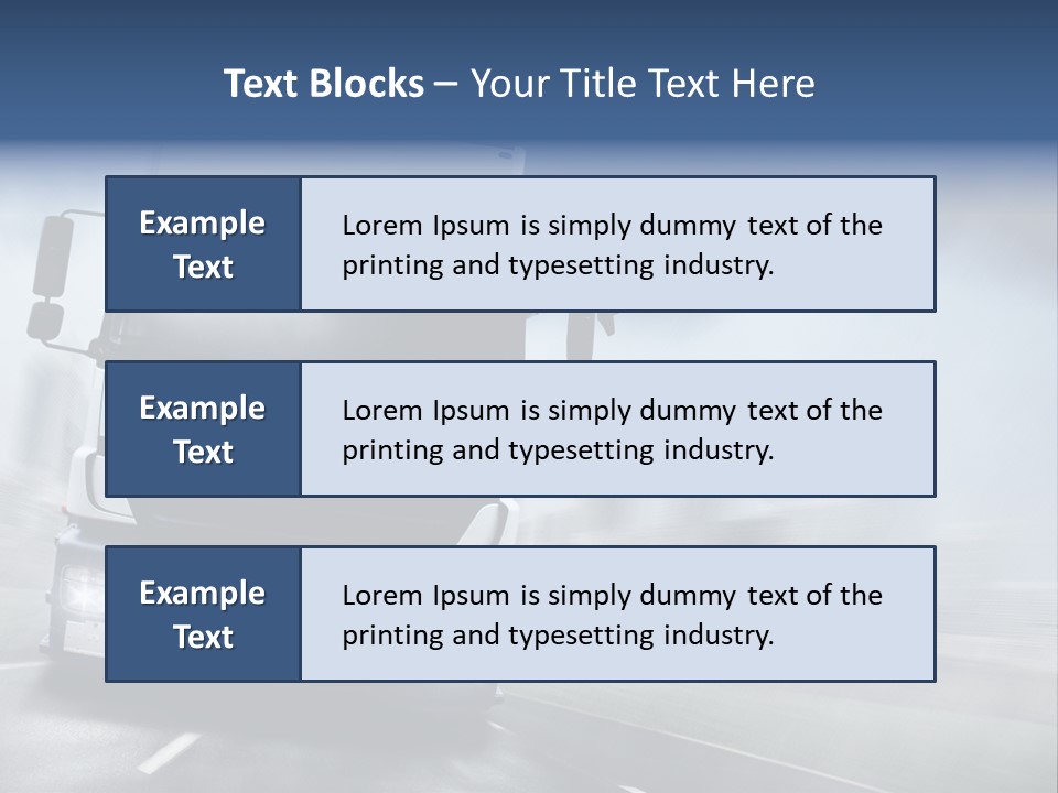 Toll Transport Itinerary PowerPoint Template