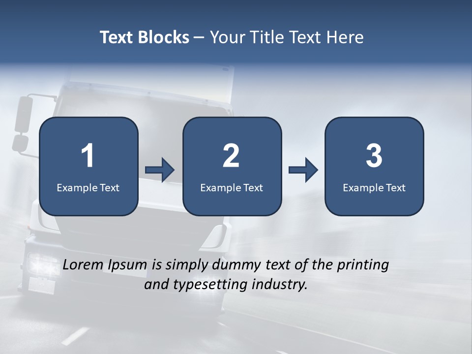 Toll Transport Itinerary PowerPoint Template