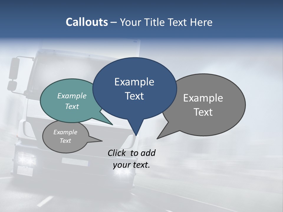Toll Transport Itinerary PowerPoint Template