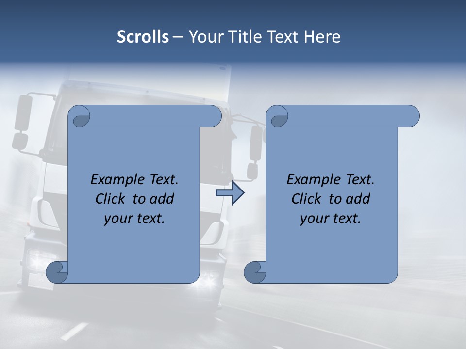 Toll Transport Itinerary PowerPoint Template