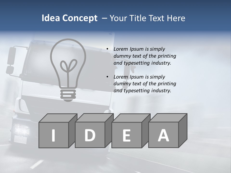 Toll Transport Itinerary PowerPoint Template