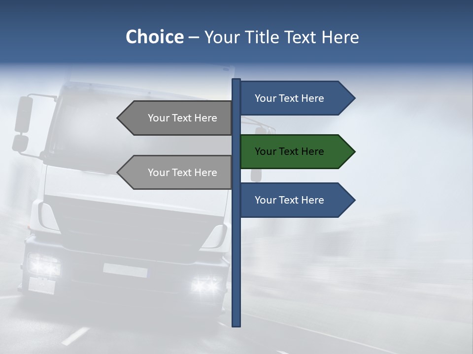Toll Transport Itinerary PowerPoint Template