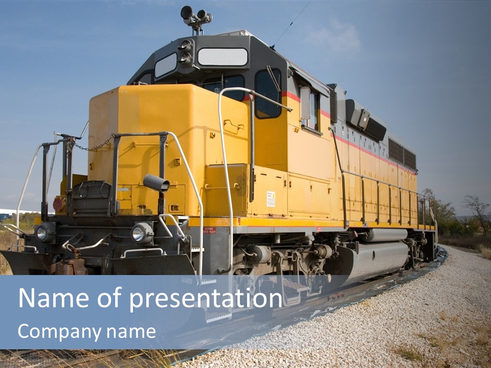 Metallic White Engine PowerPoint Template