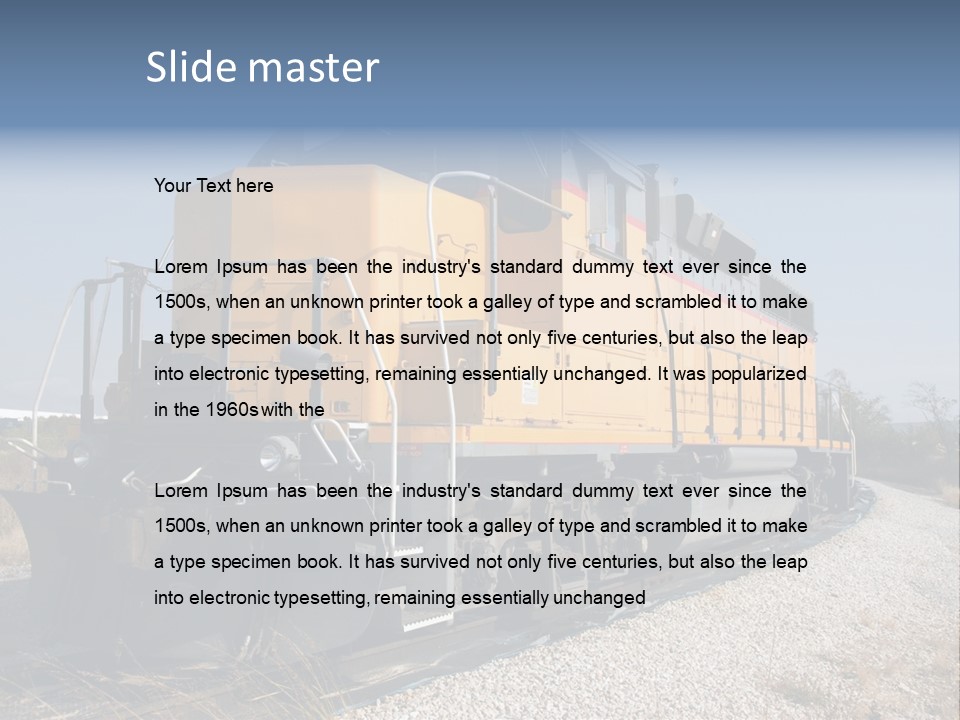 Metallic White Engine PowerPoint Template