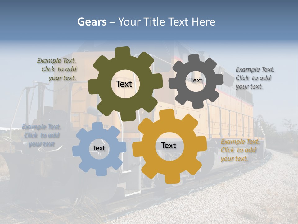 Metallic White Engine PowerPoint Template
