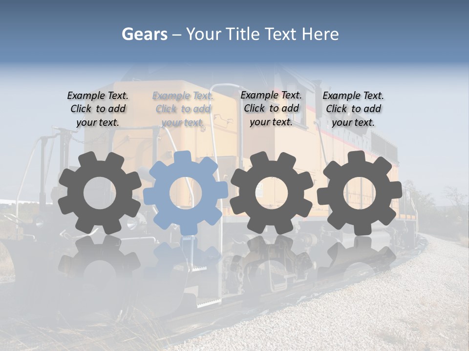 Metallic White Engine PowerPoint Template