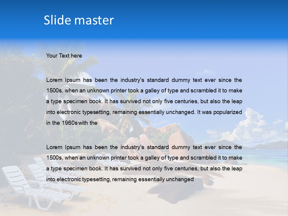 Surf Seychelles Stone PowerPoint Template