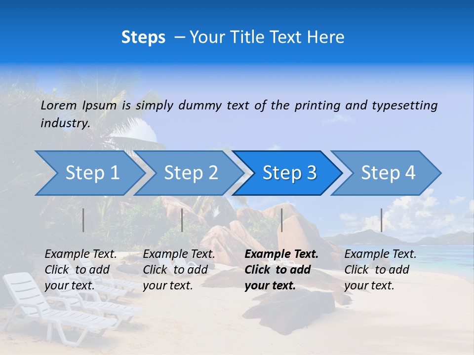 Surf Seychelles Stone PowerPoint Template