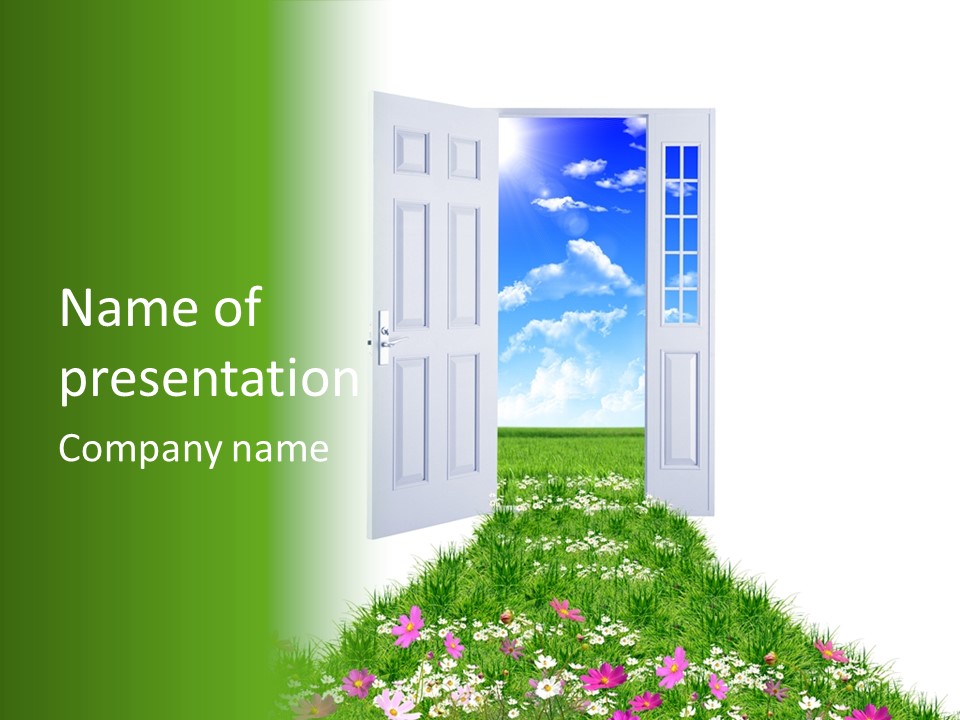 Spring Imagination White PowerPoint Template