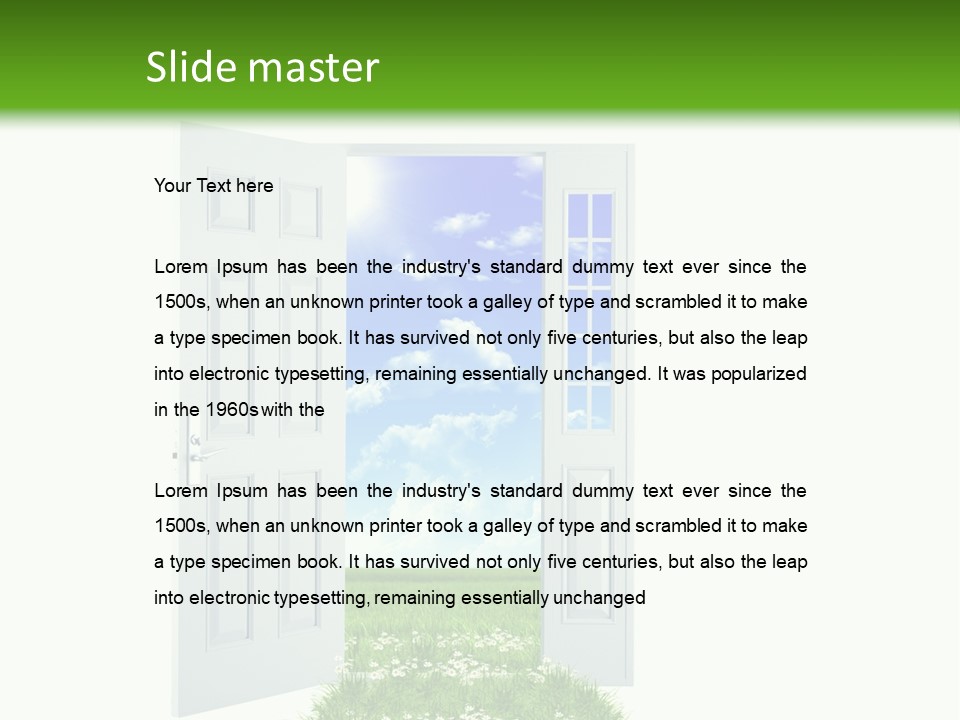 Spring Imagination White PowerPoint Template