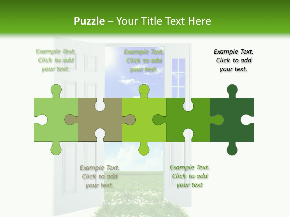 Spring Imagination White PowerPoint Template