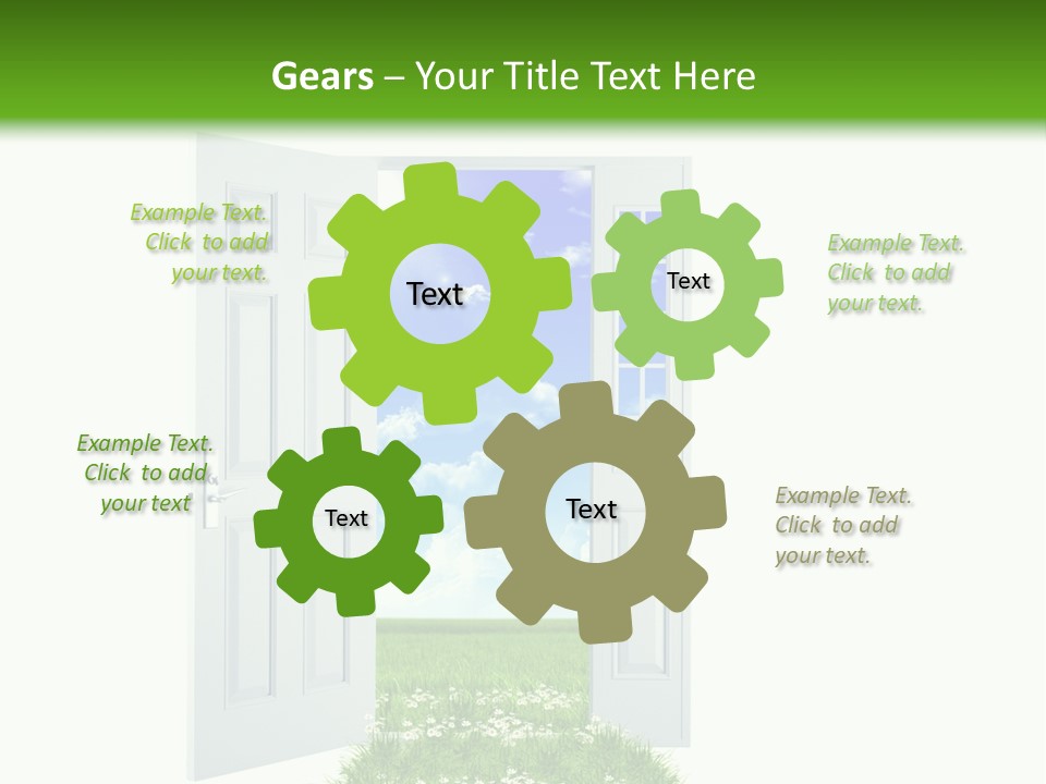 Spring Imagination White PowerPoint Template