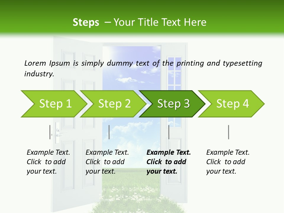 Spring Imagination White PowerPoint Template