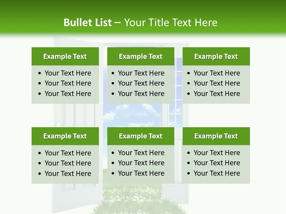 Spring Imagination White PowerPoint Template