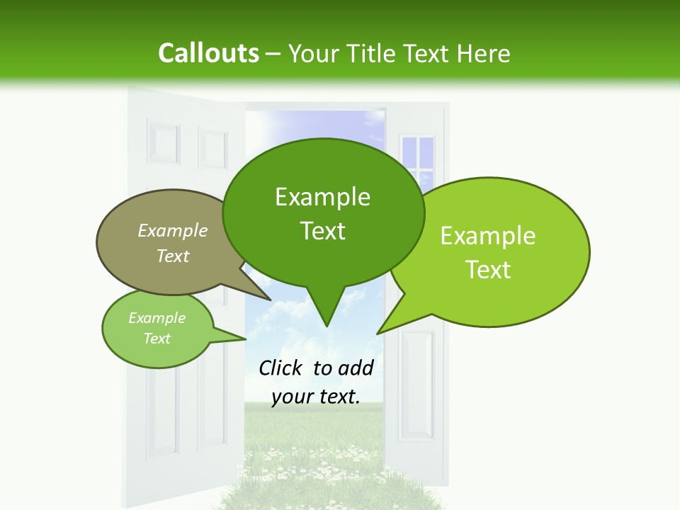 Spring Imagination White PowerPoint Template