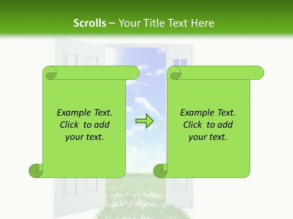 Spring Imagination White PowerPoint Template