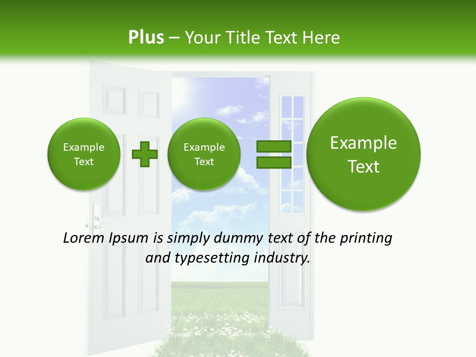 Spring Imagination White PowerPoint Template