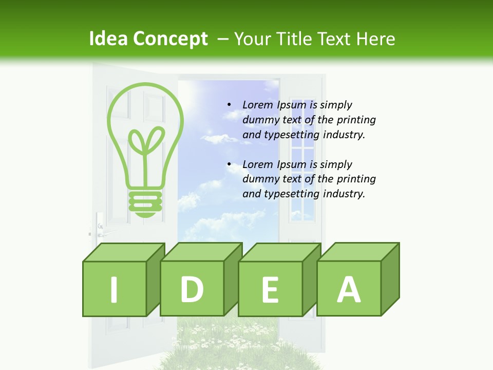 Spring Imagination White PowerPoint Template