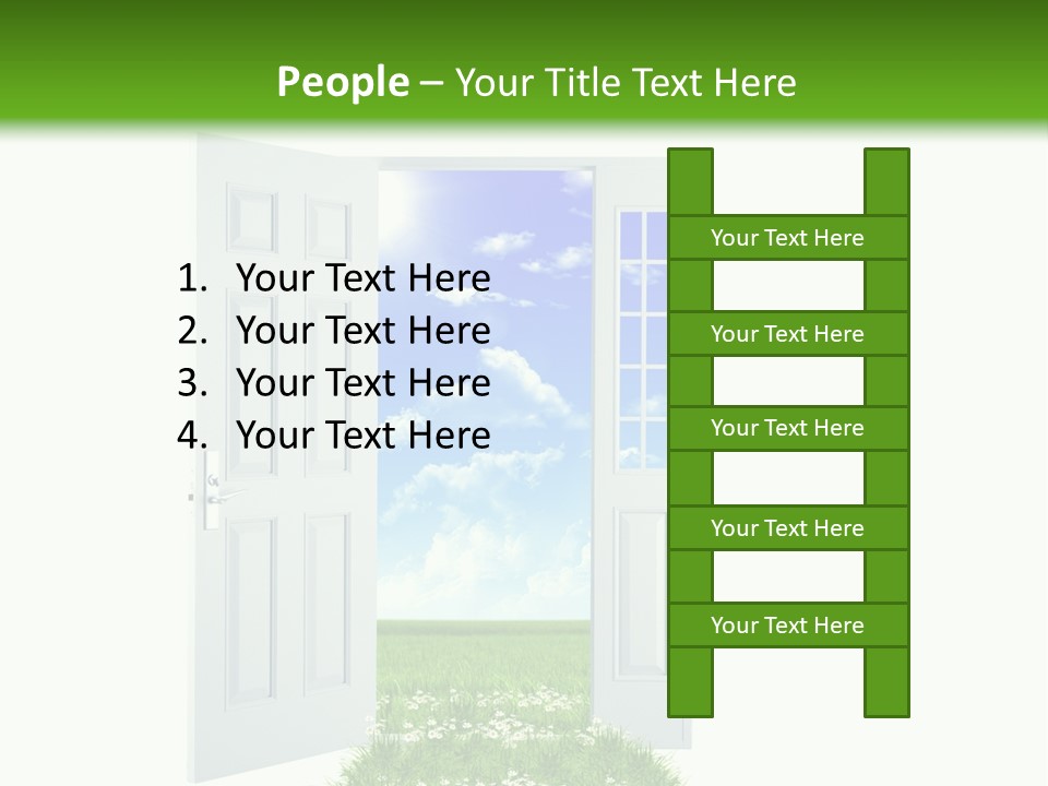 Spring Imagination White PowerPoint Template