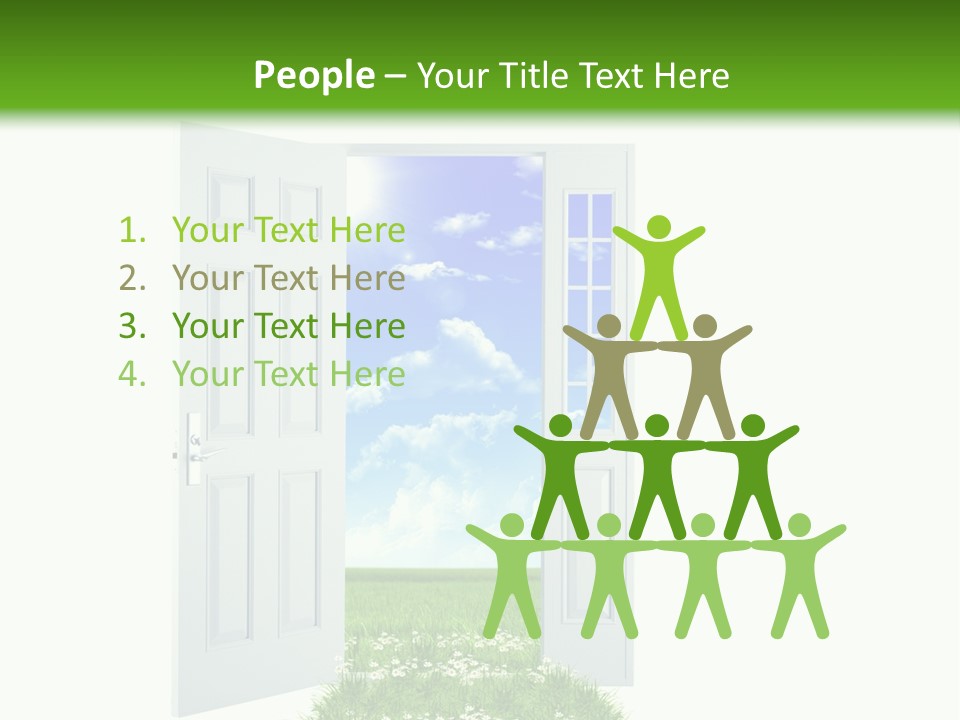 Spring Imagination White PowerPoint Template