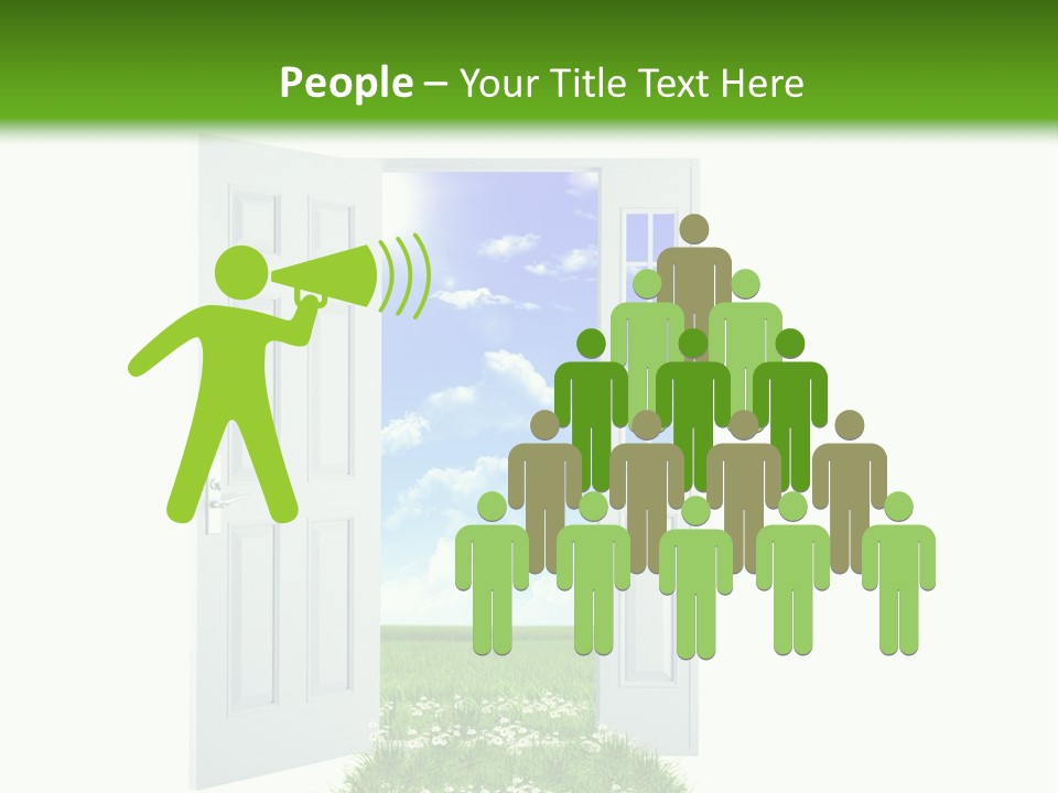 Spring Imagination White PowerPoint Template