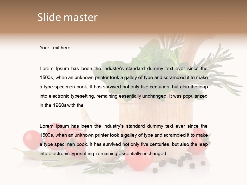 Mortar Garlic Background PowerPoint Template