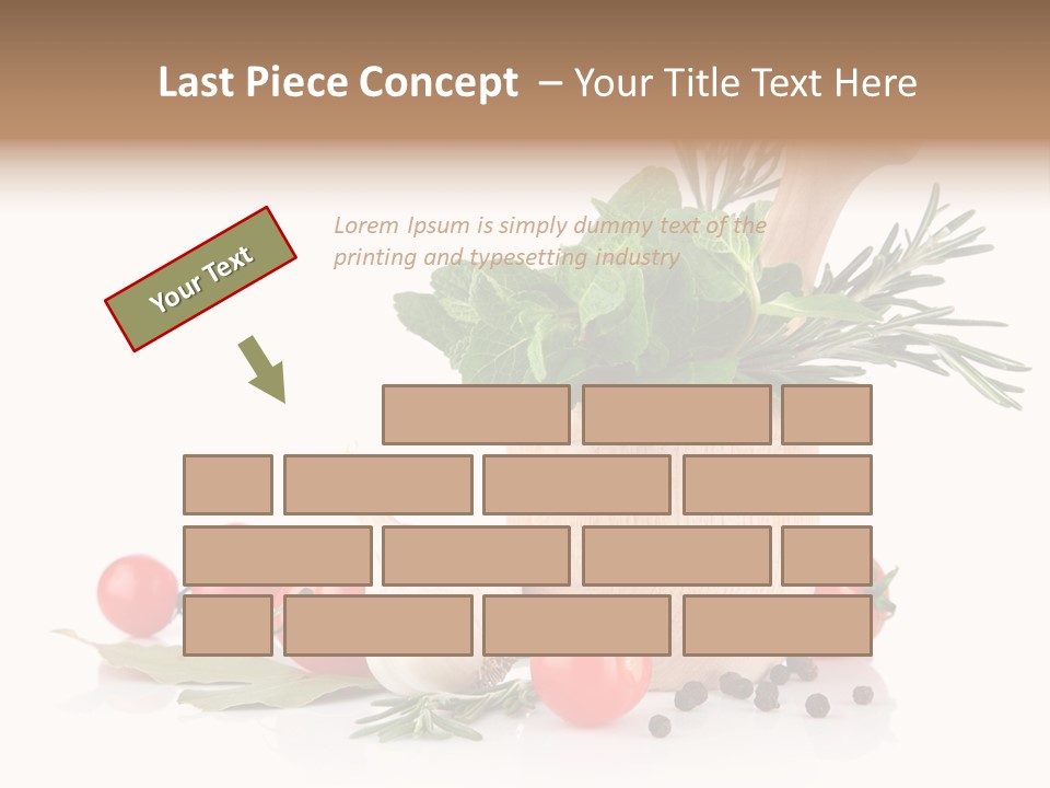 Mortar Garlic Background PowerPoint Template