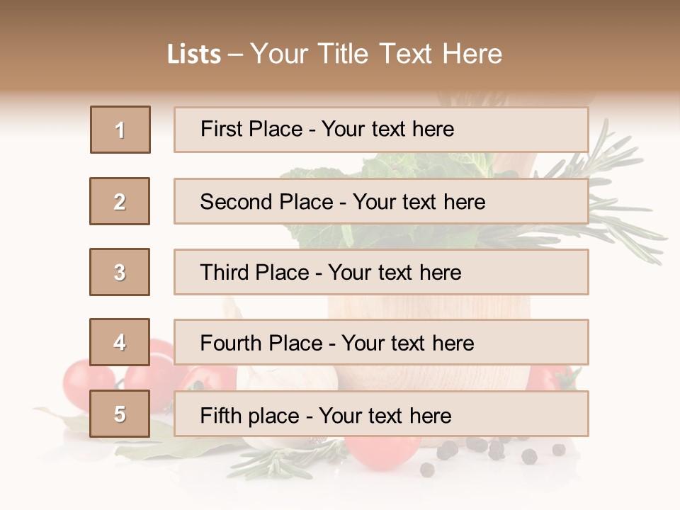 Mortar Garlic Background PowerPoint Template