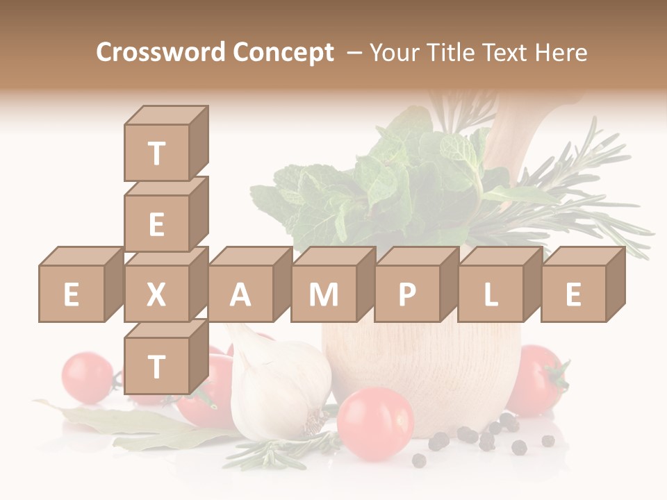 Mortar Garlic Background PowerPoint Template