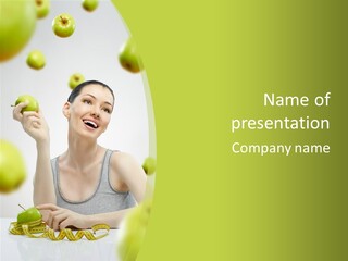 Portrait Green Fruit PowerPoint Template