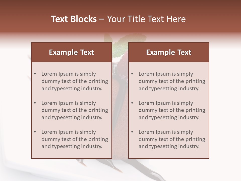 Tasty Copy Cake PowerPoint Template