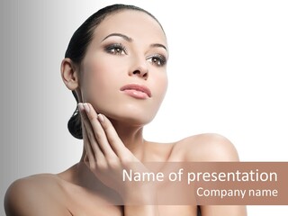 Face Make Up Person PowerPoint Template