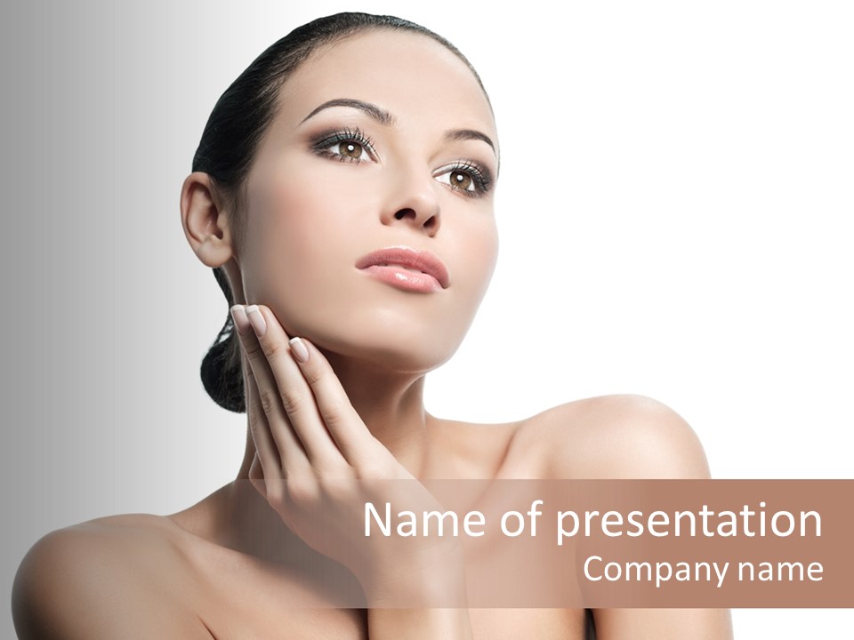 Face Make Up Person PowerPoint Template