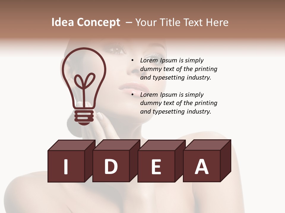 Face Make Up Person PowerPoint Template