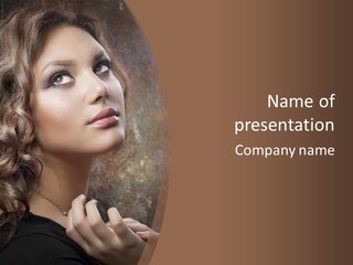 Caucasian Eye Facial PowerPoint Template